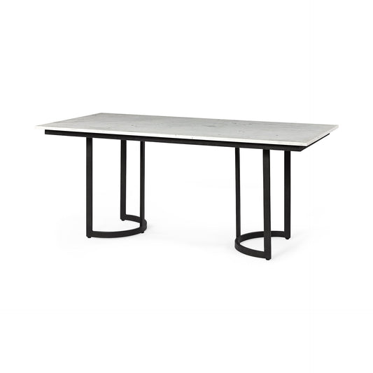 White And Black Dining Table