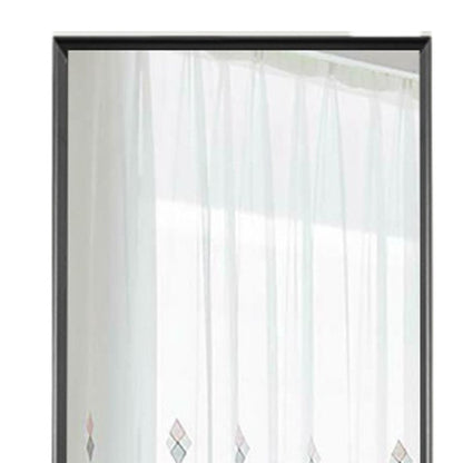 Black Metal Framed Freestanding Standing Mirror
