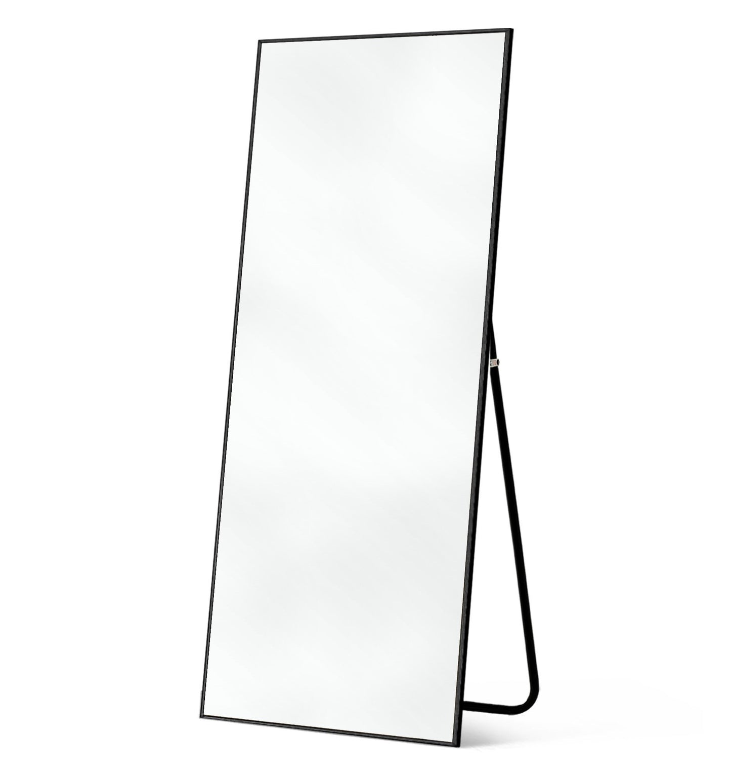 Black Metal Framed Standing Mirror