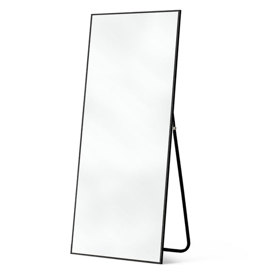 Black Metal Framed Standing Mirror