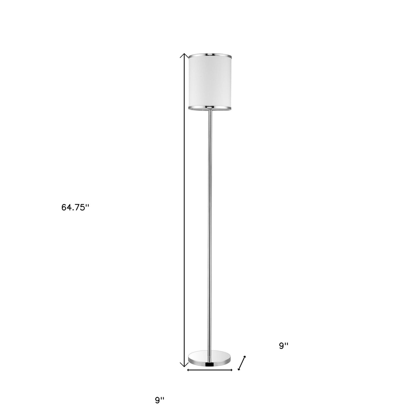 Chrome Floor Lamp w/ Shade