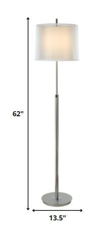 Chrome Floor Lamp w/ Shade