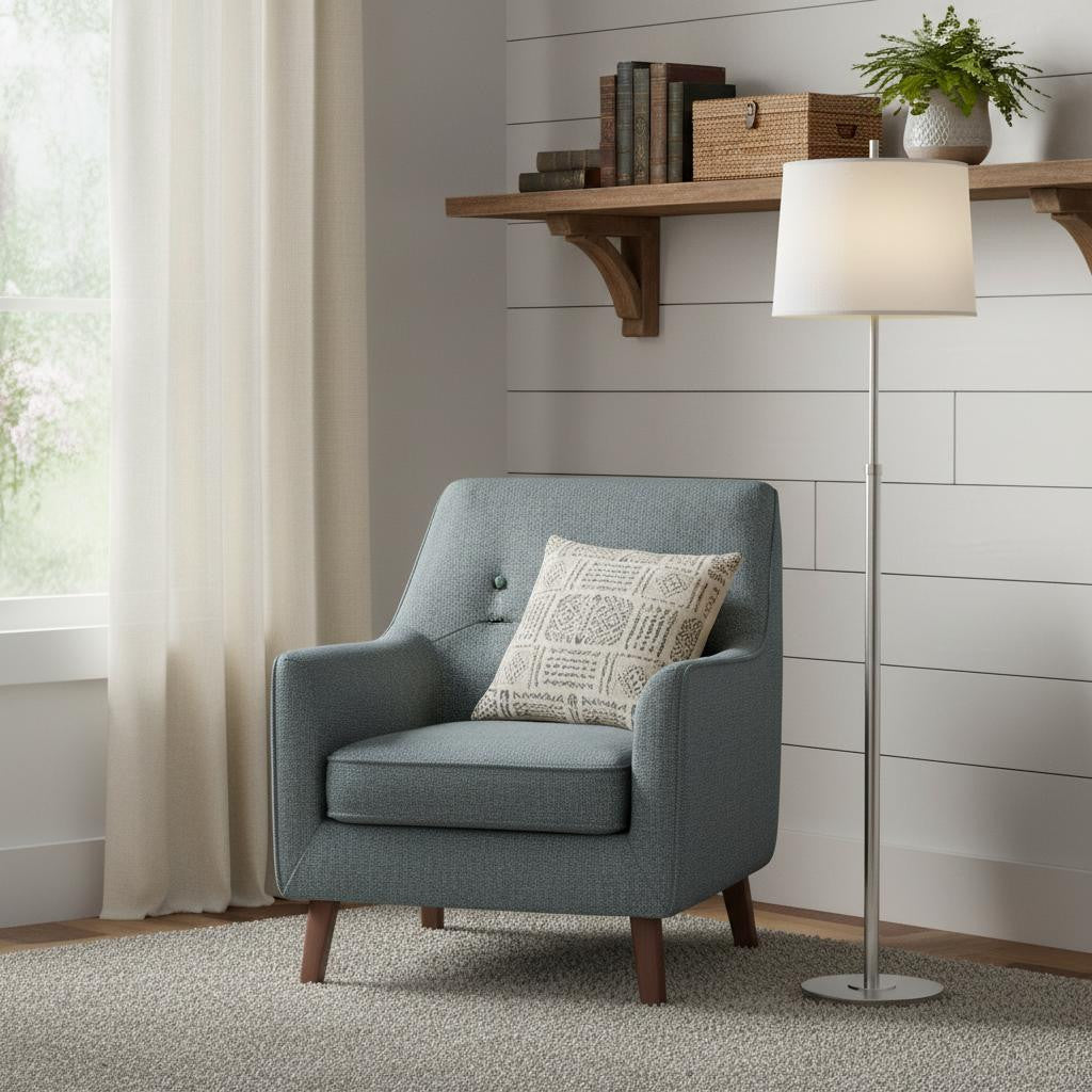 Chrome Floor Lamp w/ Shade