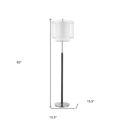 Chrome Floor Lamp w/ Shade