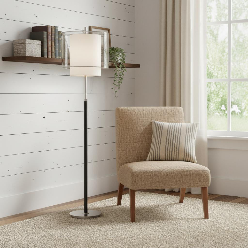 Chrome Floor Lamp w/ Shade