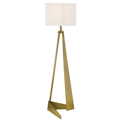 Brass Floor Lamp w/ Shade