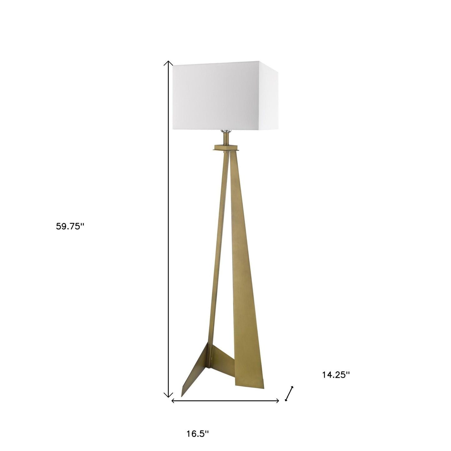 Brass Floor Lamp w/ Shade