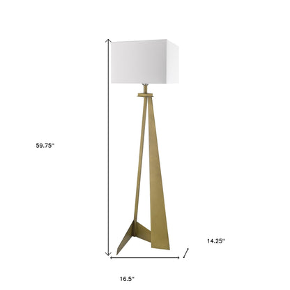 Brass Floor Lamp w/ Shade
