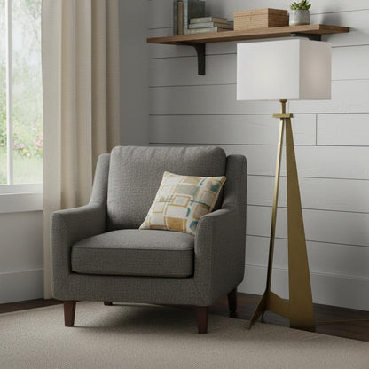Brass Floor Lamp w/ Shade