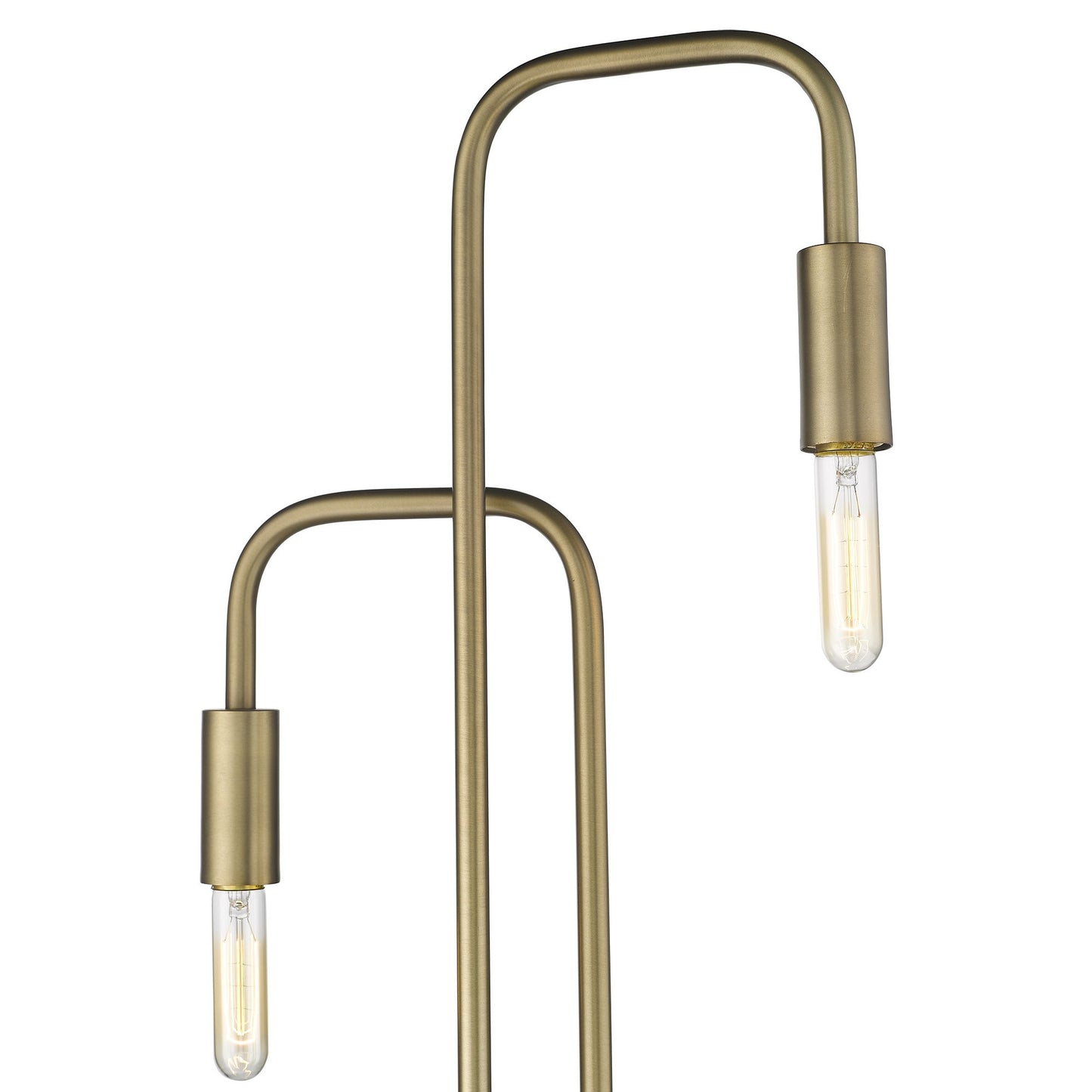 Brass 2-Light Torchiere Floor Lamp