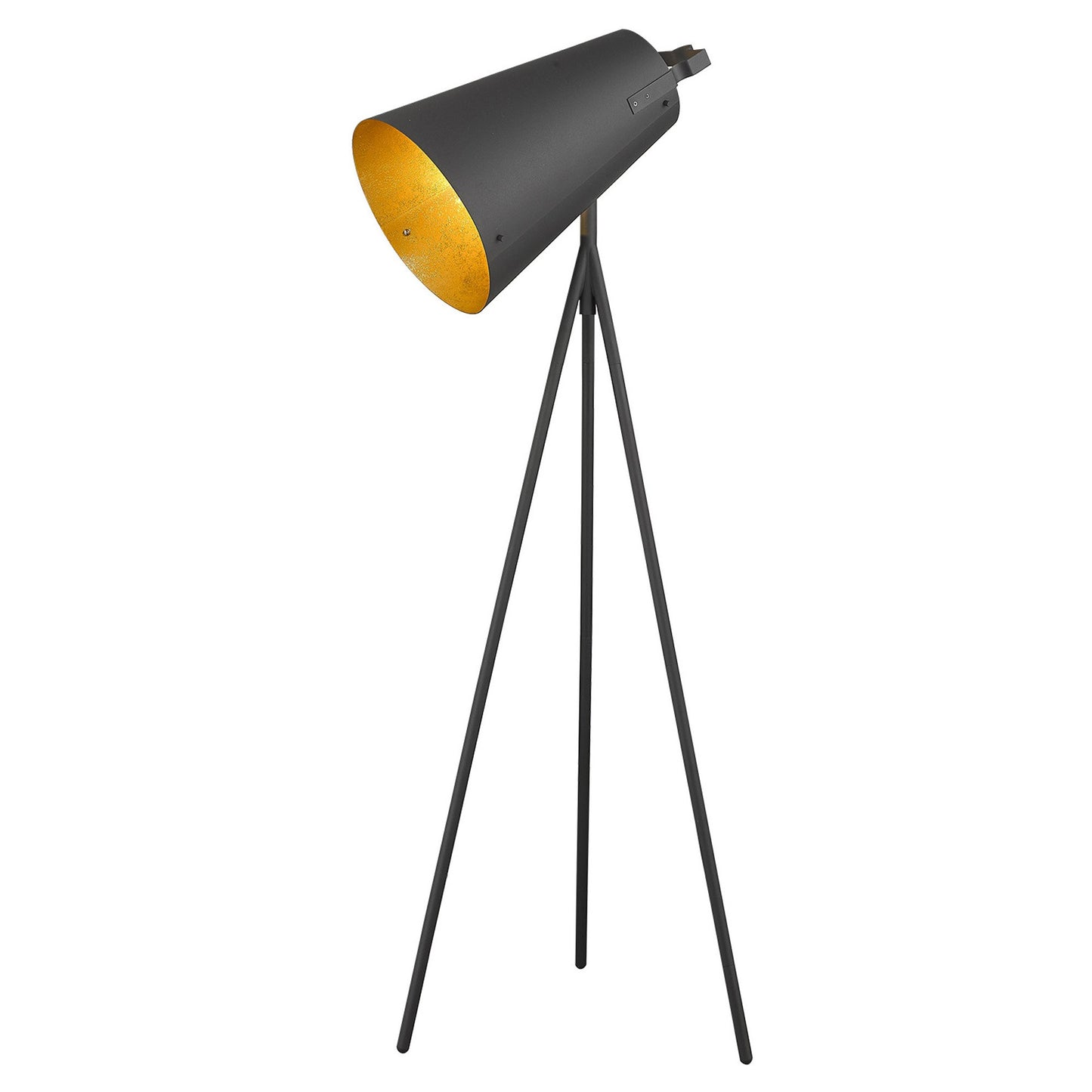 Matte Tripod Floor Lamp w/ Gray Shade