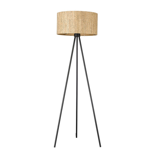 Matte Black Tripod Floor Lamp w/ Shade