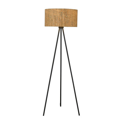 Matte Black Tripod Floor Lamp w/ Shade