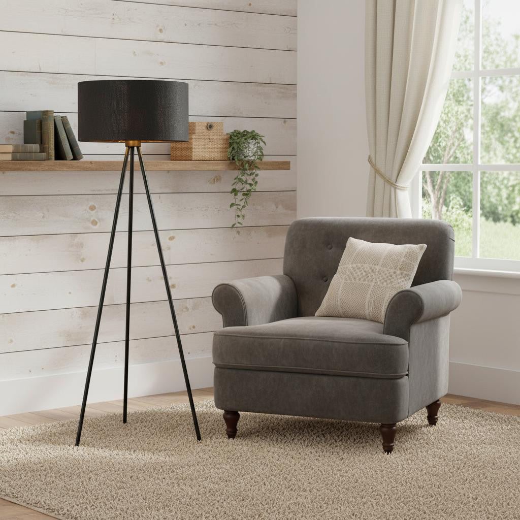 Matte Tripod Floor Lamp w/ Shade