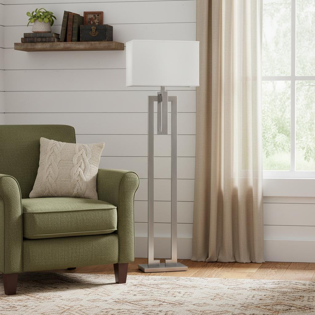 Nickel Floor Lamp w/ Shade