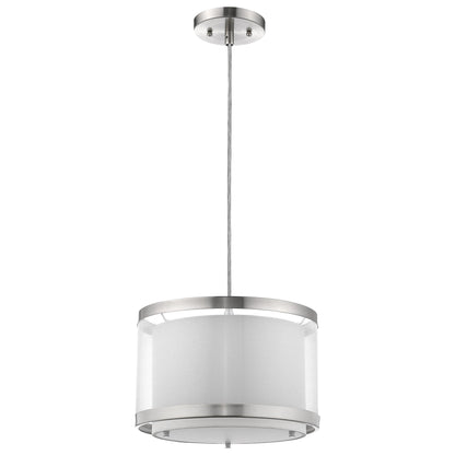 Lux 1-Light Brushed Nickel Pendant