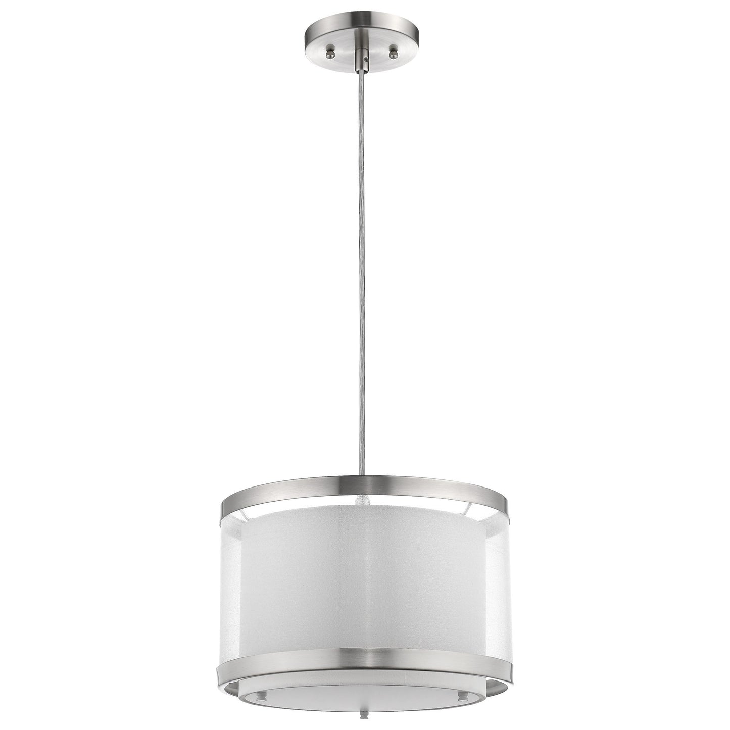 Lux 1-Light Brushed Nickel Pendant