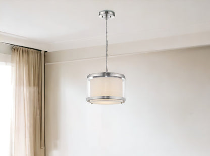 Lux 1-Light Brushed Nickel Pendant