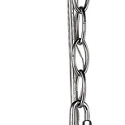 Silver Candle Style 5 Light & Crystals Dimmable Chandelier