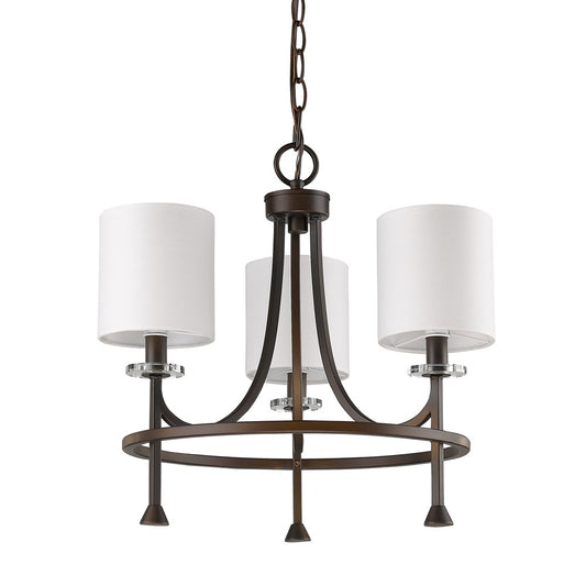 Bronze Candle Style 3 Light Dimmable Chandelier