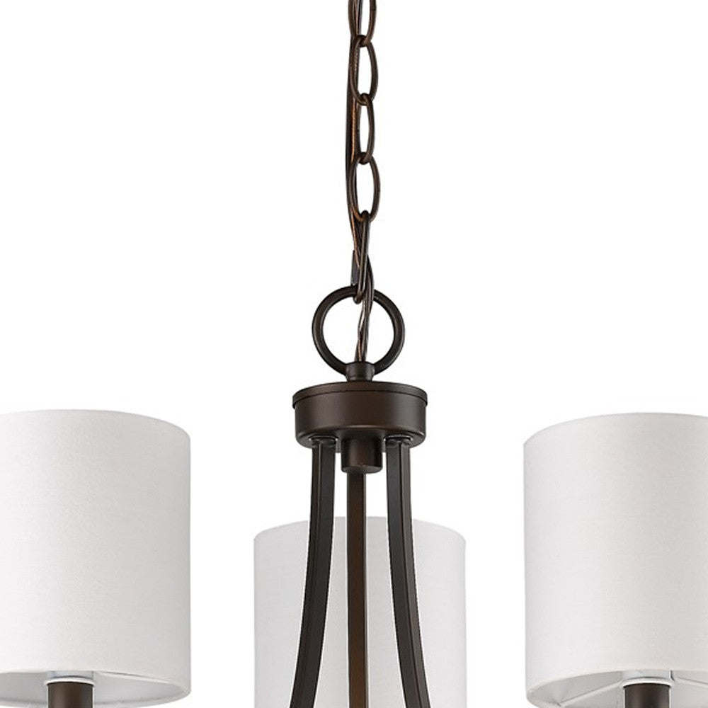 Bronze Candle Style 3 Light Dimmable Chandelier