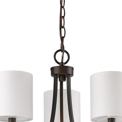 Bronze Candle Style 3 Light Dimmable Chandelier