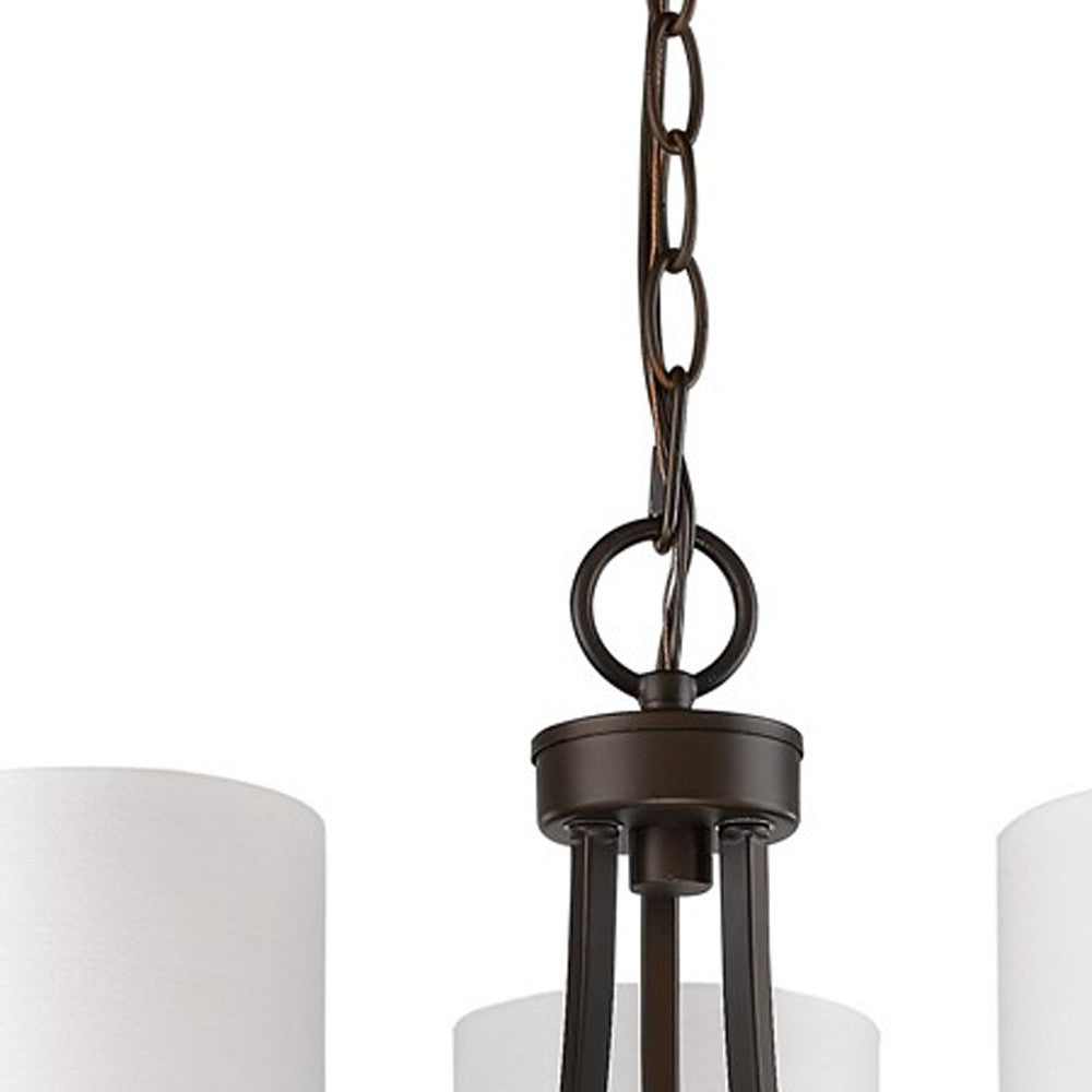 Bronze Candle Style 3 Light Dimmable Chandelier