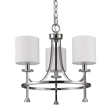 Silver Candle Style 3 Light Dimmable Chandelier