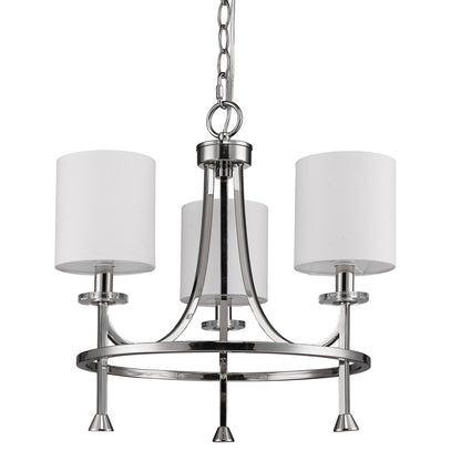 Silver Candle Style 3 Light Dimmable Chandelier