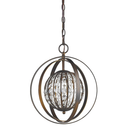 Brown Crystal Ceiling Light w/ Shades