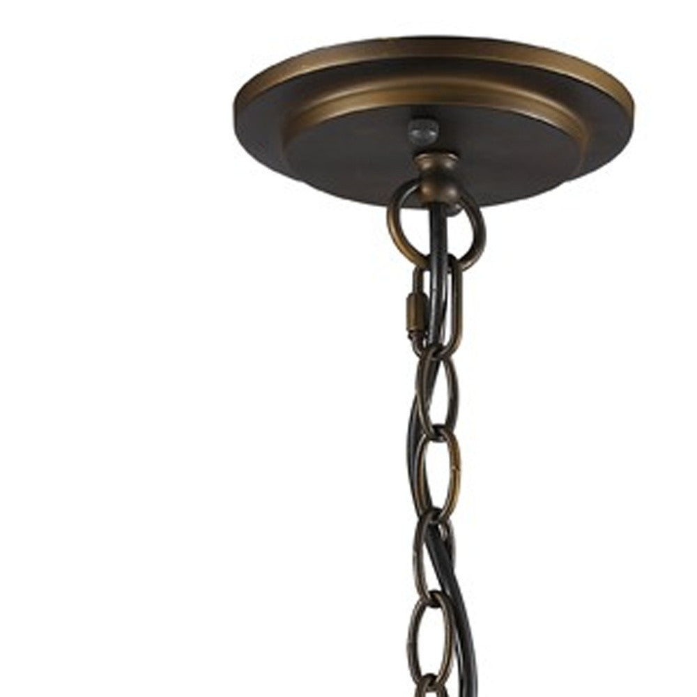 Brown Crystal Ceiling Light w/ Shades