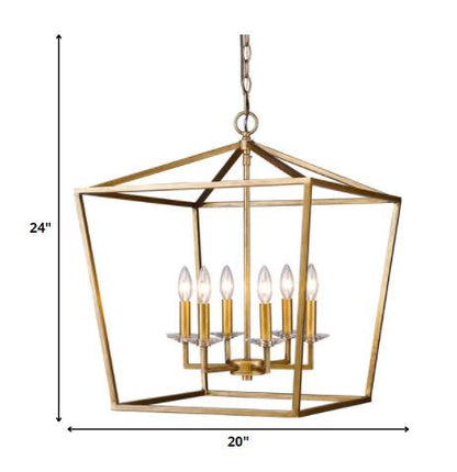 Kennedy 6-Light Antique Gold Foyer Pendant