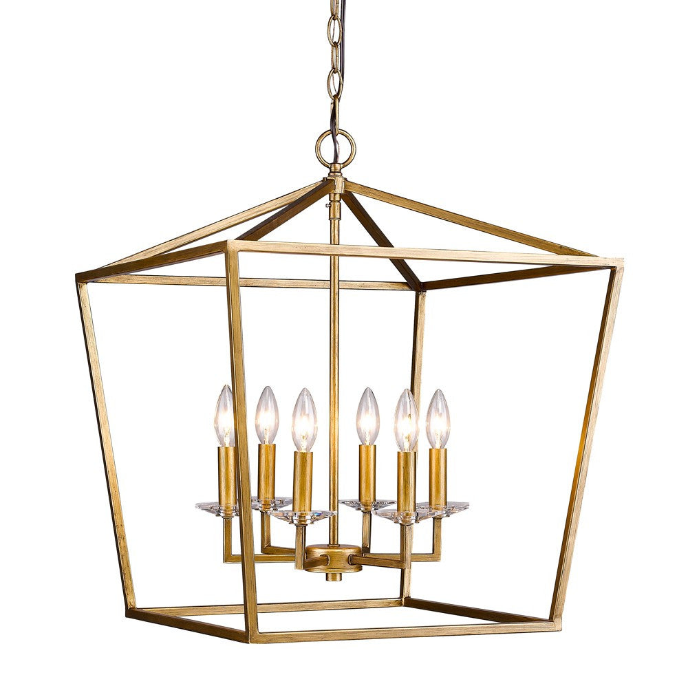 Kennedy 6-Light Antique Gold Foyer Pendant