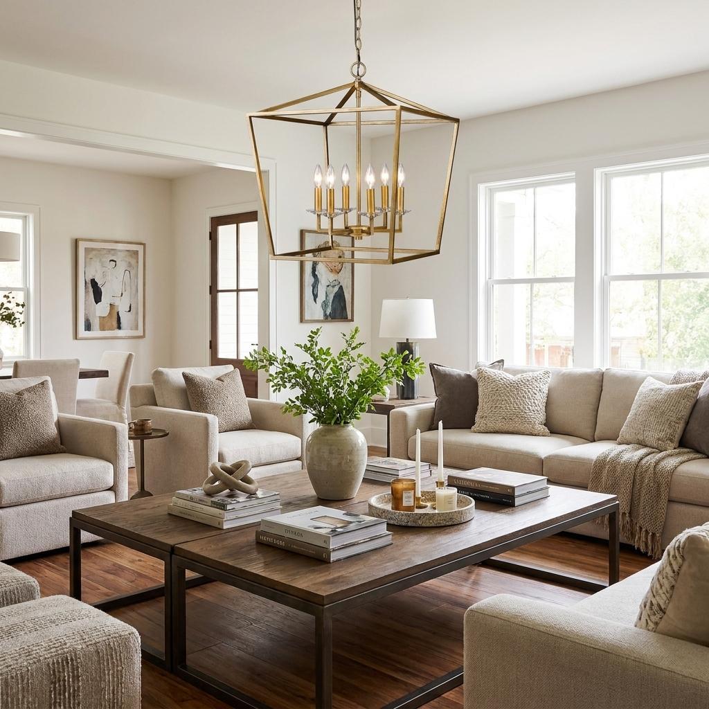 Kennedy 6-Light Antique Gold Foyer Pendant