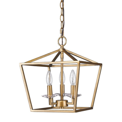 Kennedy 3-Light Antique Gold Pendant