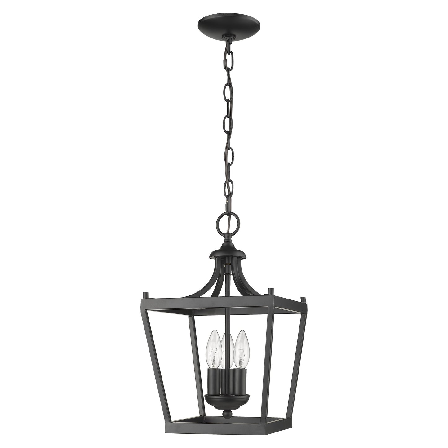 Vintage Black Tapered Hanging Light
