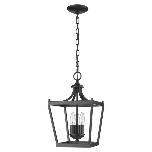 Vintage Black Tapered Hanging Light