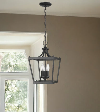 Vintage Black Tapered Hanging Light