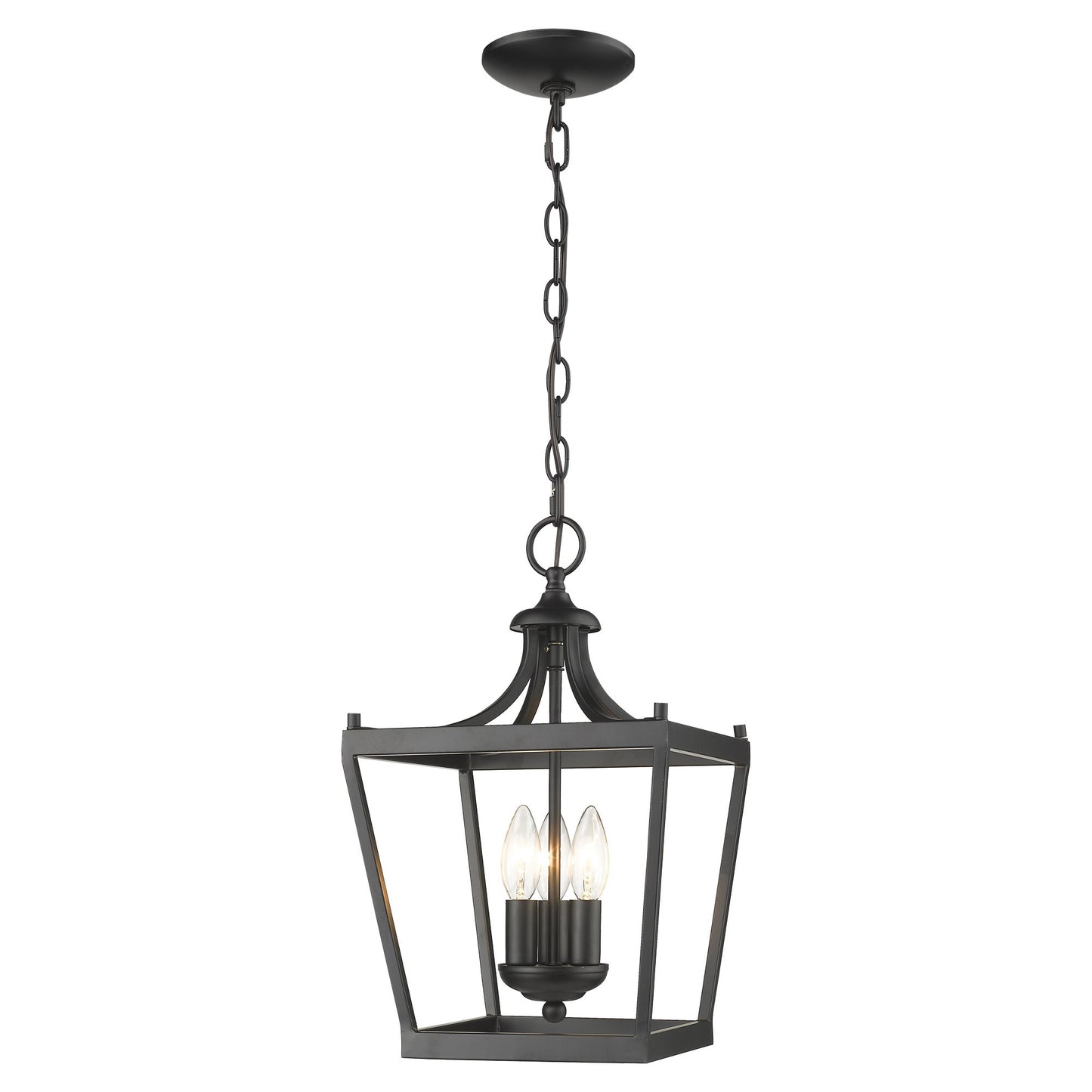Vintage Black Tapered Hanging Light