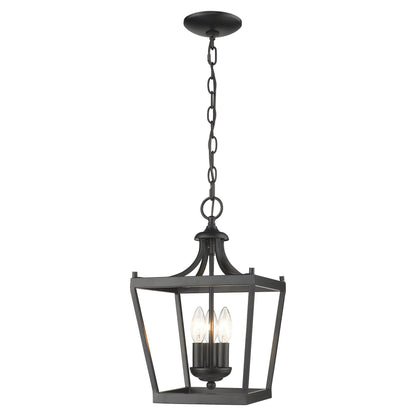 Vintage Black Tapered Hanging Light