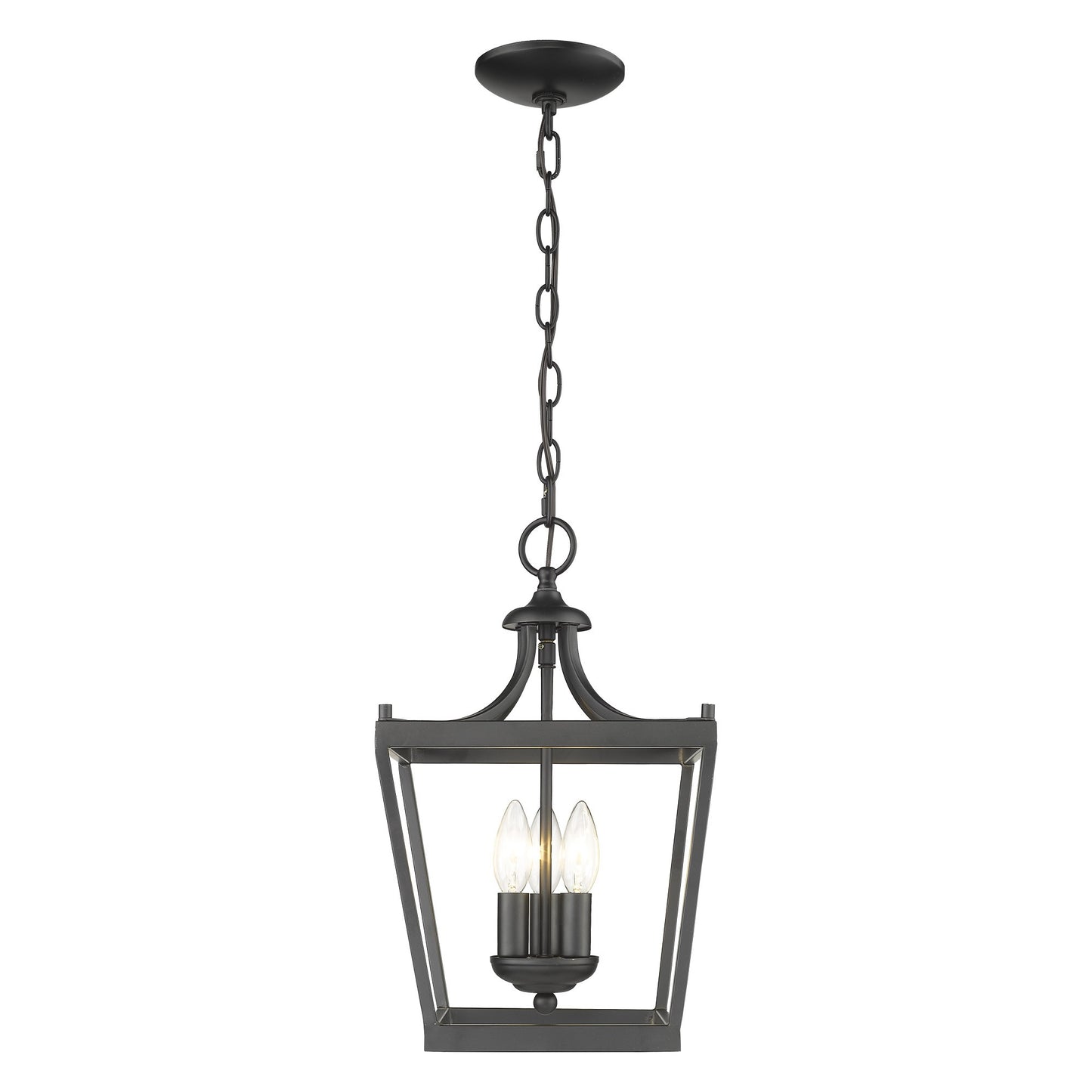 Vintage Black Tapered Hanging Light