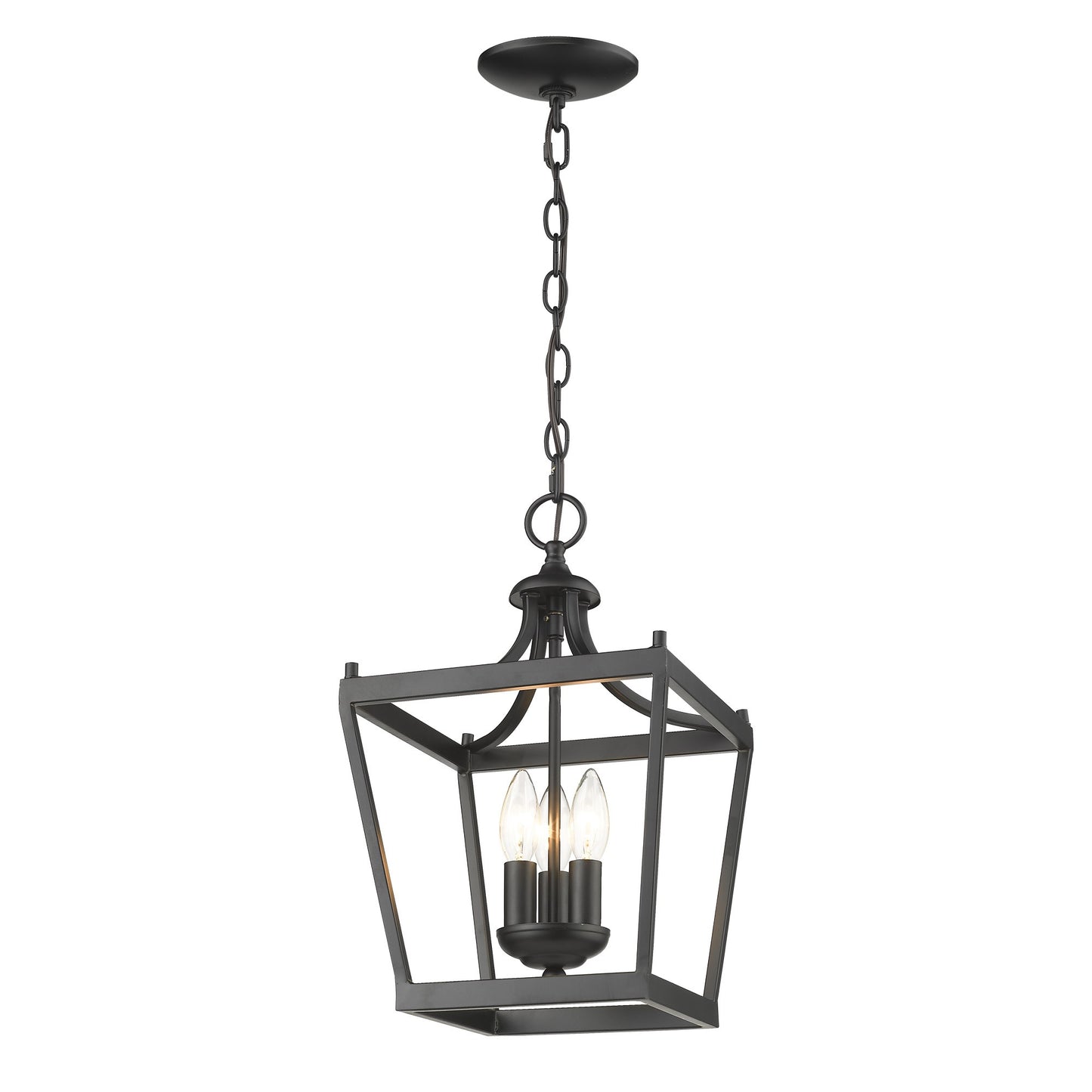 Vintage Black Tapered Hanging Light