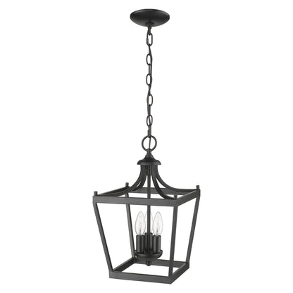 Vintage Black Tapered Hanging Light