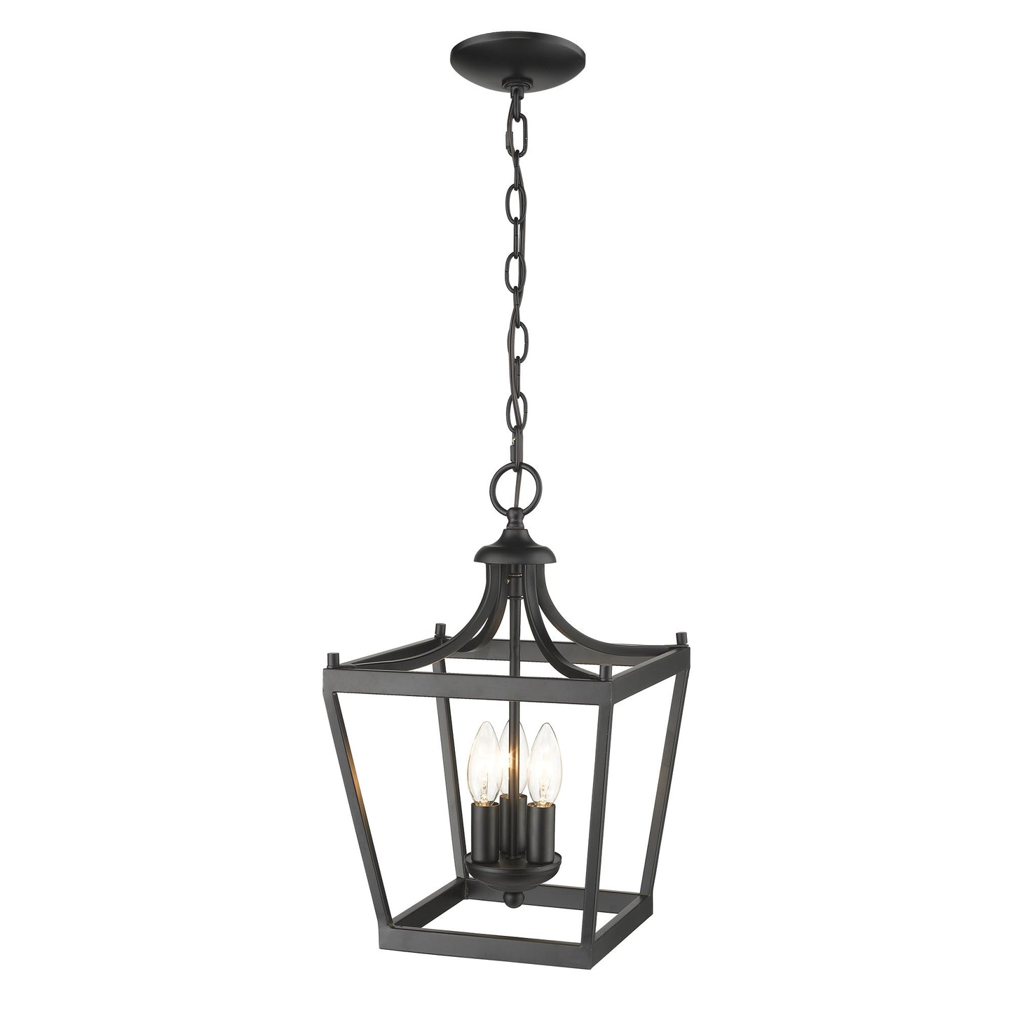 Vintage Black Tapered Hanging Light