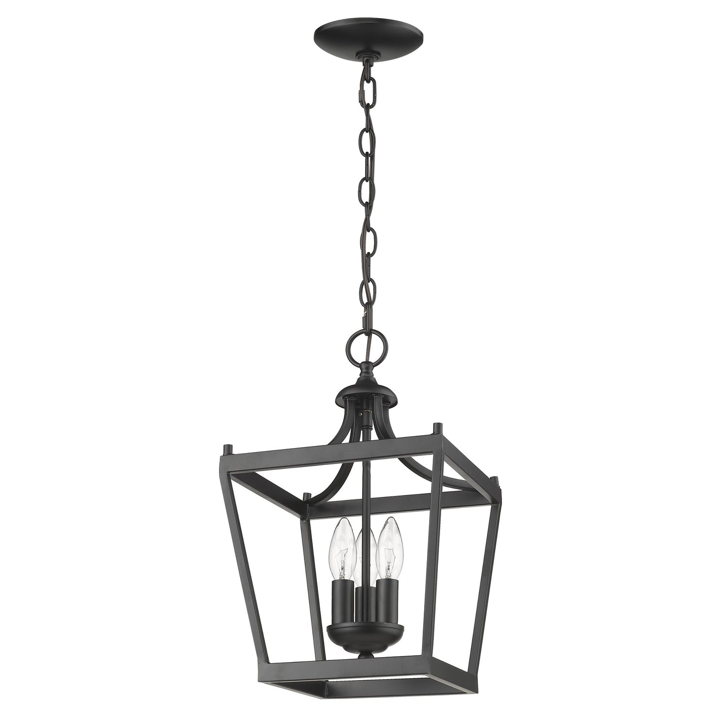 Vintage Black Tapered Hanging Light