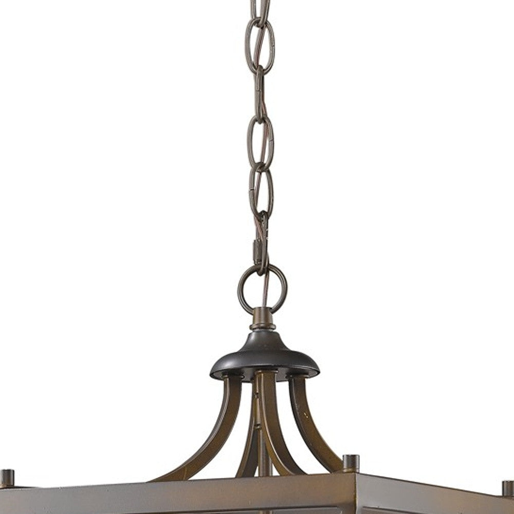 Vintage Brown Tapered Hanging Light