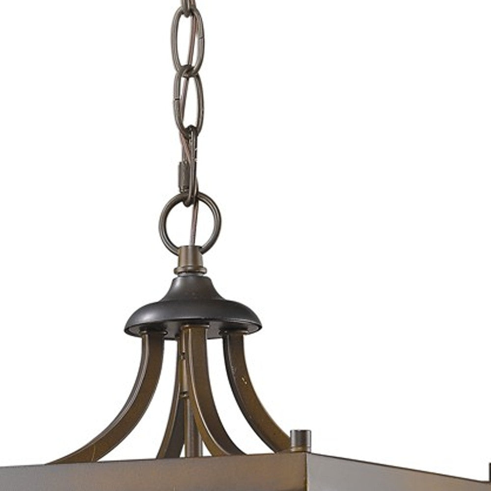 Vintage Brown Tapered Hanging Light