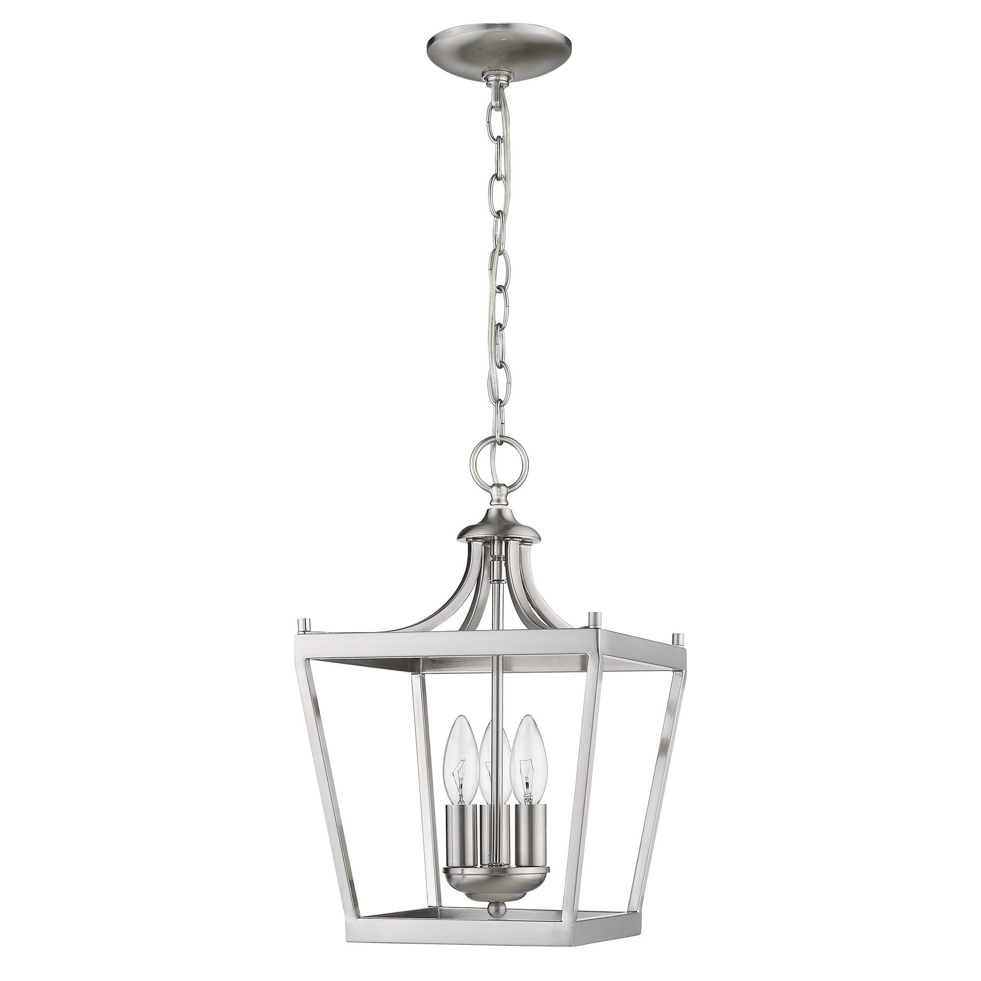 Vintage Silver Tapered Hanging Light