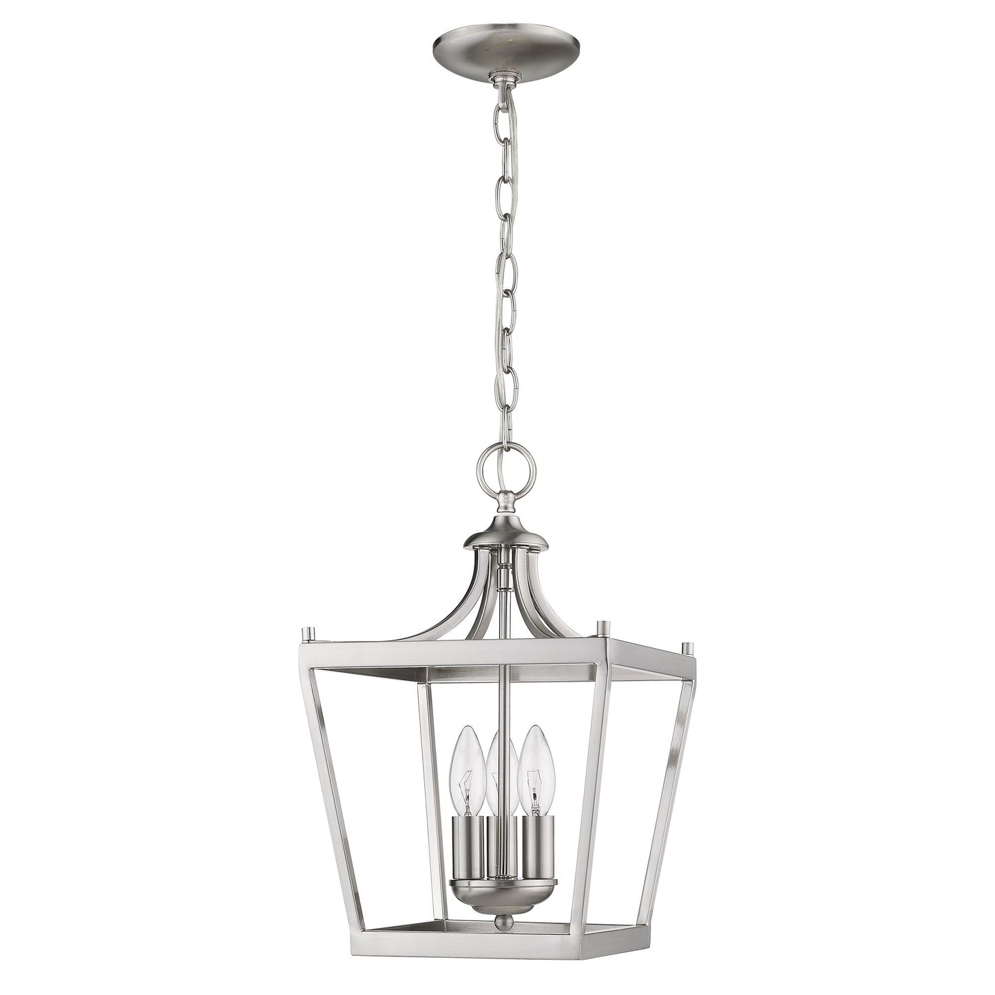 Vintage Silver Tapered Hanging Light