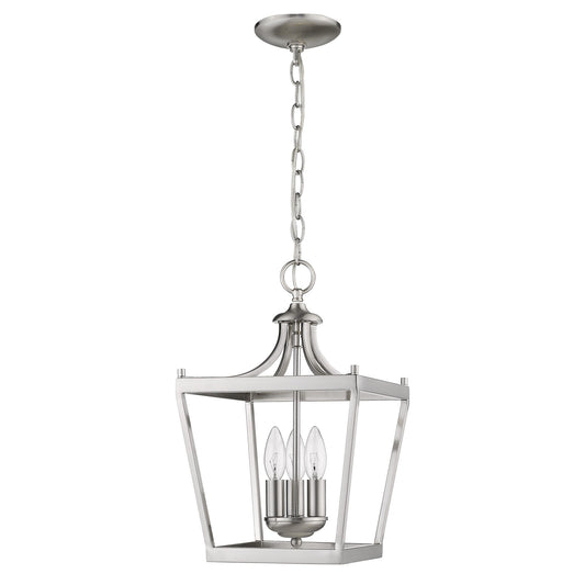 Vintage Silver Tapered Hanging Light
